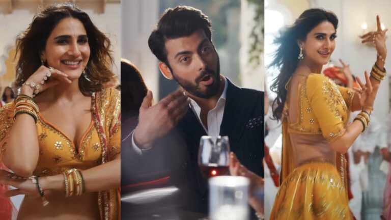 Fawad Khan can’t take his eyes off Vaani Kapoor and her sexy thumkas in Abir Gulaal song Angreji Rangrasiya; watch